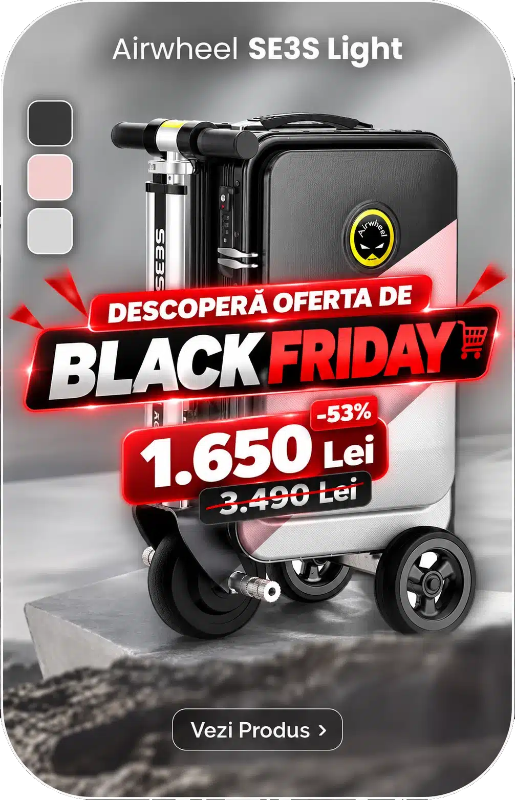Airwheel SE3S Light - ofertă Black Friday 1.650 lei